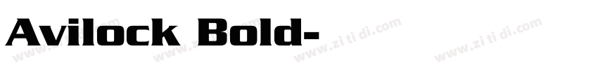 Avilock Bold字体转换